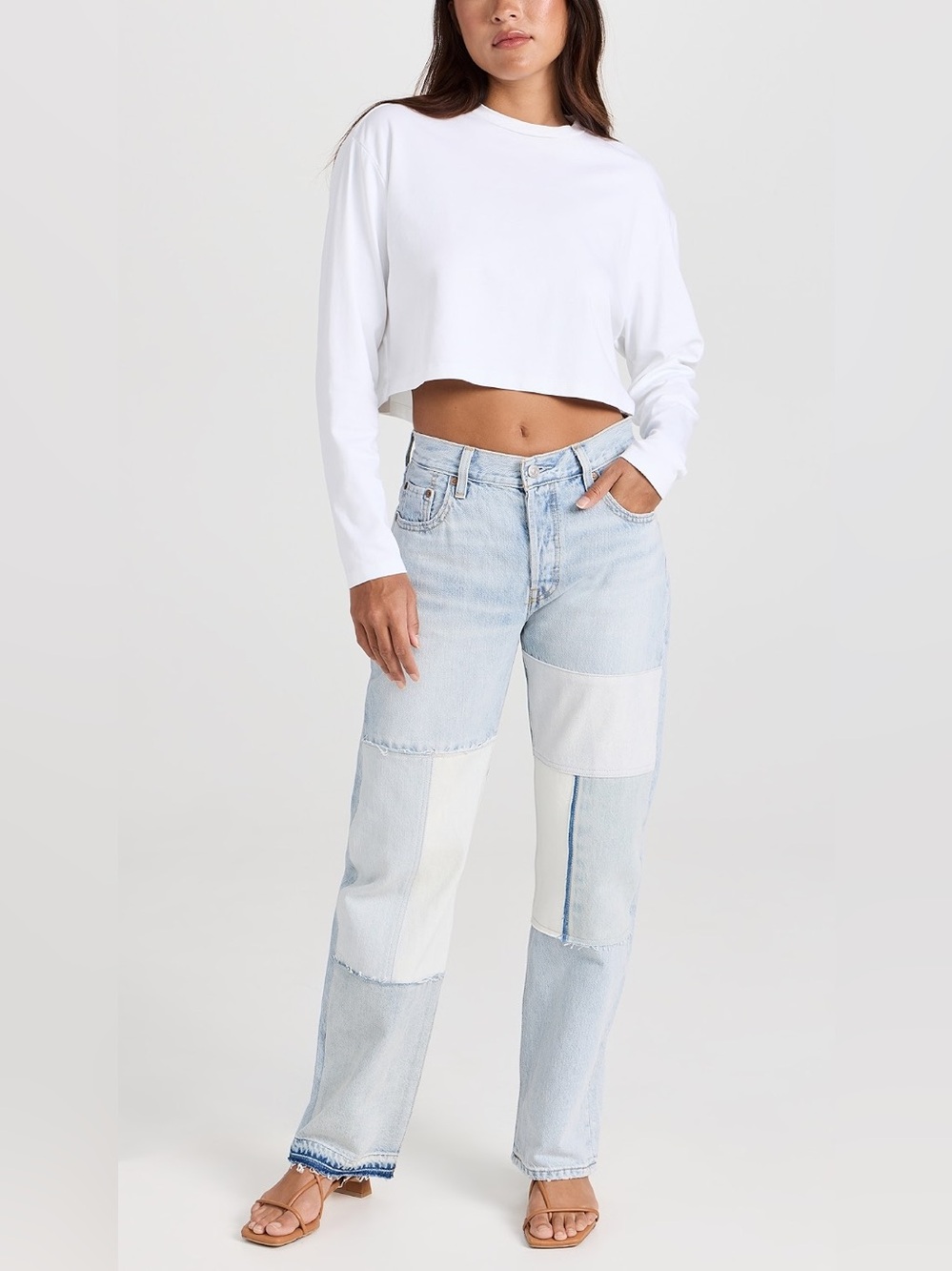 Levi’s NWT 501 '90s Freehand Folk Jeans Non-Stretch Denim Distressed Fringe Blue